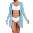 thumbnail image 7 of Asoul Womens Lightweight Rash Guard UPF 50+ Sun Protection Hoodie Swimm Shirts with Pockets, 7 of 7