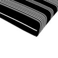thumbnail image 5 of Jordan Manufacturing 44" x 22" Reeder Black Stripe Rectangular Outdoor Chair Cushion with Ties and Hanger Loop, 5 of 14