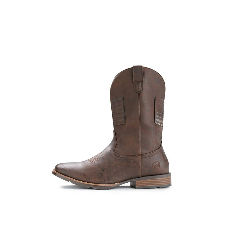 IUV Western Square Toe Cowboy Boots for Men Western Sizes 7 14 Walmart