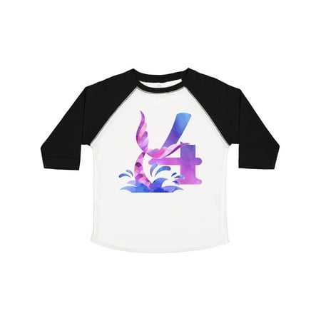 

Inktastic 4th Birthday Mermaid Tail Gift Toddler Boy or Toddler Girl T-Shirt