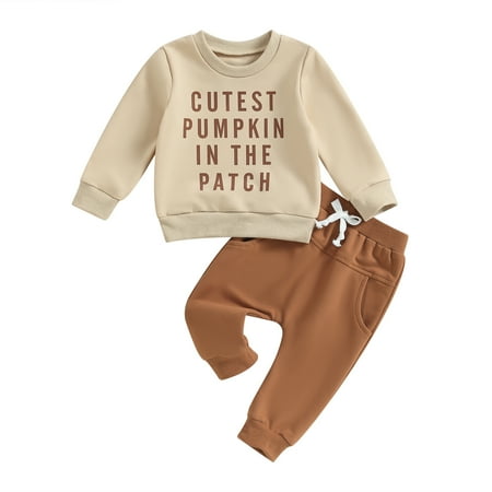 

Toddler Baby Halloween Outfit 6M 12M 18M 24M 3Y Boy Girl Cutest Pumpkin Sweatshirt and Pants Set Halloween Fall Baby Clothes