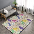 thumbnail image 2 of Area Rugs For Living Room Decor - Funny Cute Poodle Dog Multi Color Anti Slip Throw Washable Rugs 3x5 For Bedroom, Soft Indoor Carpet For Bedroom Living Room 60x39In, 2 of 5
