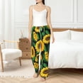 thumbnail image 5 of Uemuo Sunflower 1 Pattern Women's Wide Leg Palazzo Lounge Pants with Pockets Light Weight Loose Comfy Casual Pajama Pants-Large, 5 of 9