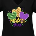thumbnail image 4 of Inktastic Mardi Gras with Hearts and Patterns Women's Plus Size V-Neck T-Shirt, 4 of 5