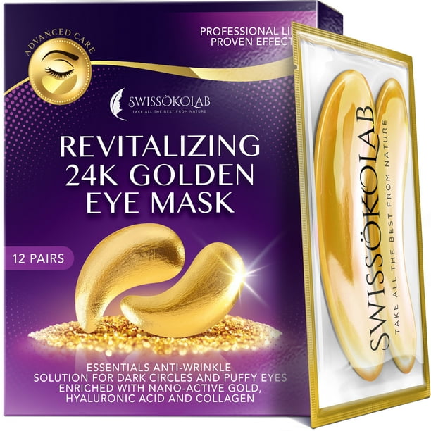 Under Eye Mask Gold Eye Mask AntiAging Hyaluronic Acid 24k Gold Eye