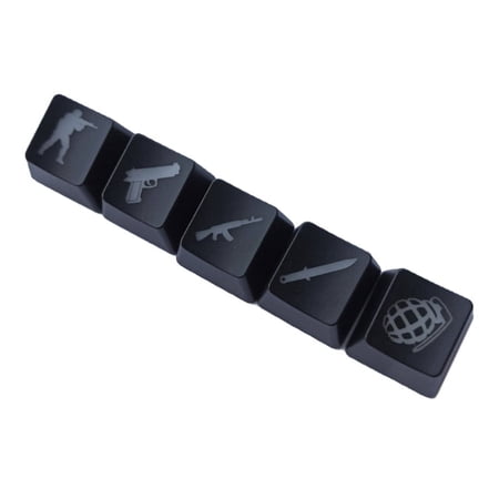 Techinal 5Pcs OEM R4 Profile ABS Backlit Keycap Gaming Keycaps Key Button Keycaps ABS Cap for Cherry MX Mechanical Keyboard CS GO Keycap