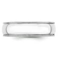 thumbnail image 3 of 10k White Gold 6mm Lightweight Milgrain Half Round Wedding Band Size 4.5 1WML060, 3 of 5