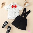 thumbnail image 2 of Eliza-Camisa De Manga Corta Con Estampado De Lunares Con Pantalones Cortos Generales De Verano, 2 of 4
