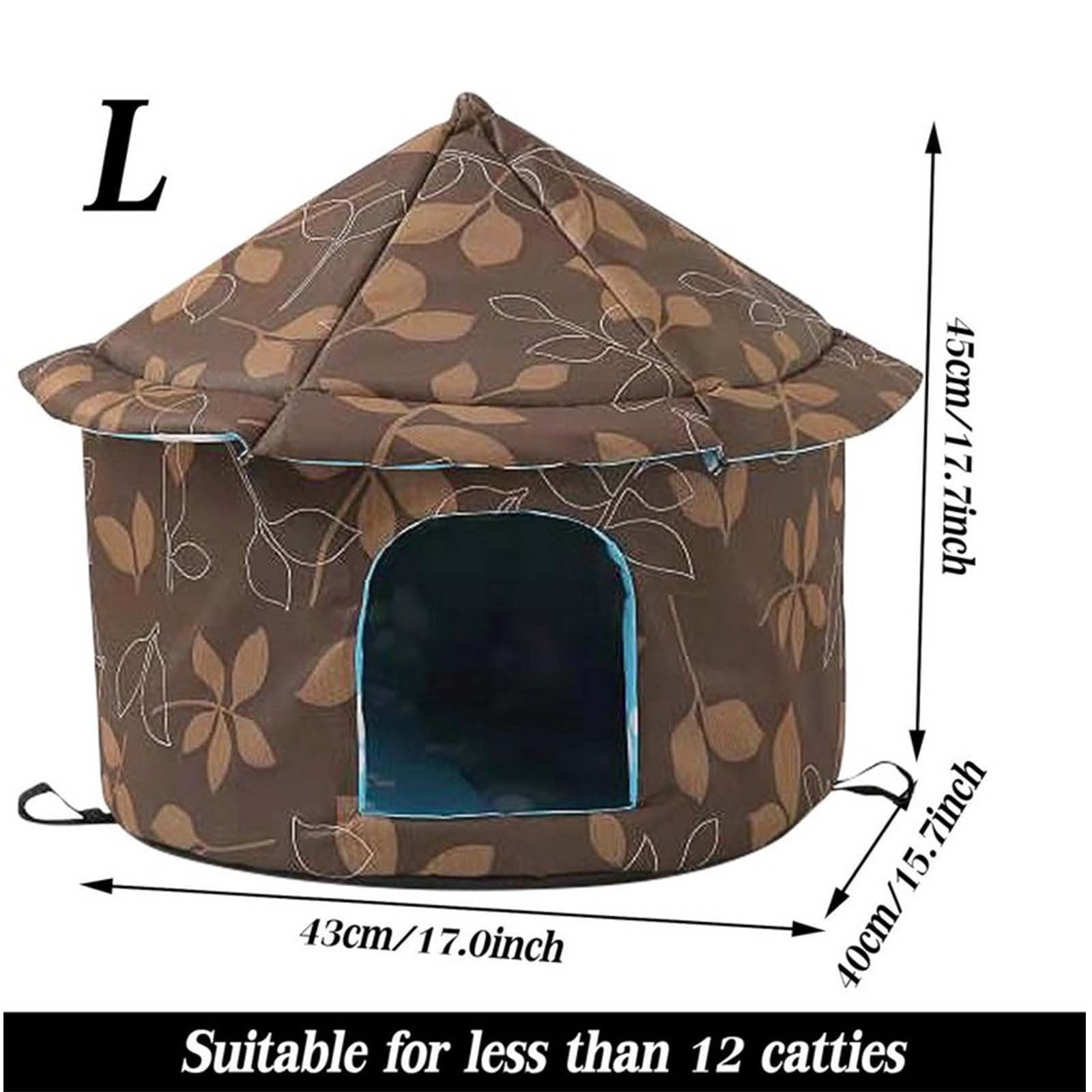 Taotanxi Stray Cats Shelter Cat Bed Weatherproof Foldable Kitten House Warm Feral Pet Cave for Outdoor Insulated Waterproof Thicken Tent Beds Shelter Home Indoor Small Dog Houses for Kitten Puppy