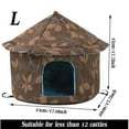 thumbnail image 4 of Taotanxi Stray Cats Shelter Cat Bed Weatherproof Foldable Kitten House Warm Feral Pet Cave for Outdoor Insulated Waterproof Thicken Tent Beds Shelter Home Indoor Small Dog Houses for Kitten Puppy, 4 of 7