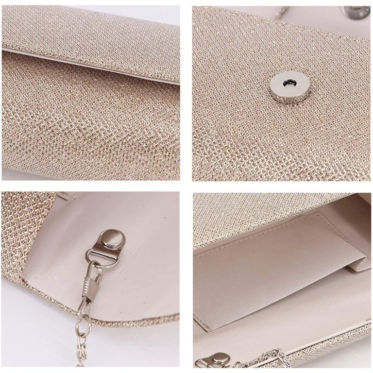 Naimo Flap Dazzling Small Clutch Bag Evening Bag With Detachable