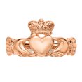 thumbnail image 3 of 14k Rose Gold Claddagh Ring Celtic, 3 of 8