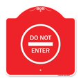 thumbnail image 1 of SignMission A-DES-RW-1818-24150 18 x 18 in. Designer Series Sign - Do Not Enter, Red & White, 1 of 1