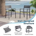 thumbnail image 5 of DIFY 11PCS Outdoor Dining Set, 63" Round Dining Table and 10 Stackable Metal Chairs, Grey, 5 of 7