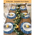 thumbnail image 4 of 15 Inch Round Placemats Set of 4, Blue Fish Scale Non Slip Heat Insulation PP Table Mats, Modern Geometric Ombre Abstract Moroccan Washable Place Mats for Kitchen Dining Party Table Decor, 4 of 7