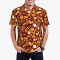 thumbnail image 2 of Balery Almond Nuts Printed Men’s Short Sleeve Polo Shirt, Midweight Men's Shirt,Golf Polo shirts -3X-Large, 2 of 8