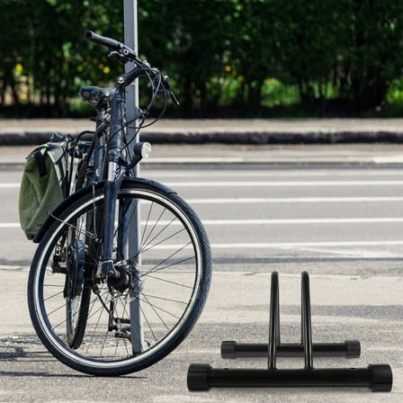 HEMOTON Bike Floor Stand Bicycle Floor Parking Rack Portable Parking Stand Bike Holder for Garage