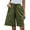 Olive Green, variant on Odeerbi Cotton Linen Shorts For Women Trendy 2025 Casual Drawstring Shorts Lacing Solid Color Shorts with Pocket Mint Green