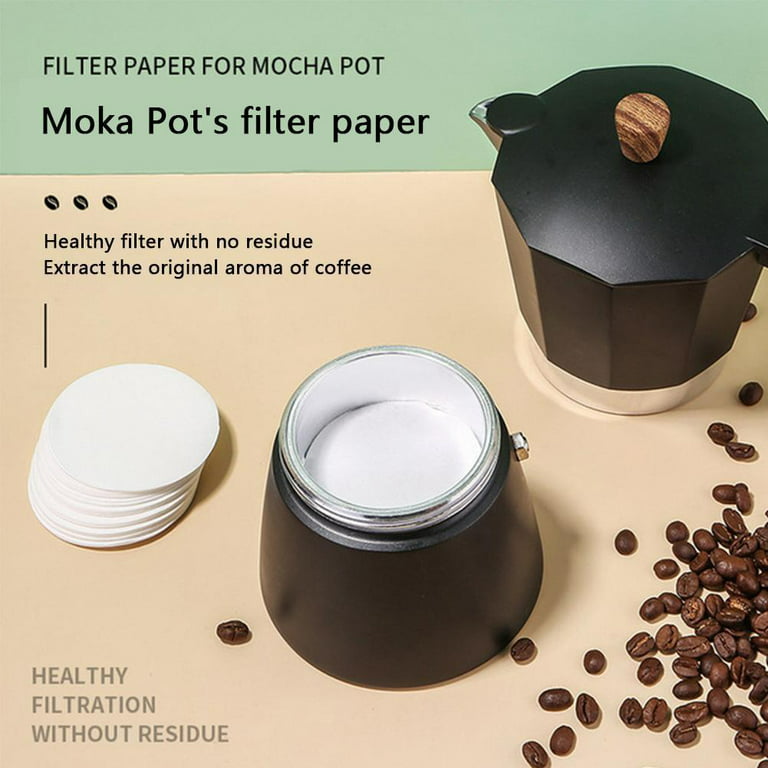 Disposable Moka Pot Filter Paper Coffee Pot Round Filter Paper Pcs x100  X4P4 