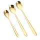 thumbnail image 5 of Juego de 30 cucharaditas, cucharas de acero inoxidable dorado, para cena, postre, pastel, restaurantes, hogar, café MFZFUKR BST3069297-2, 5 of 5