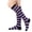 Purple, variant on CIENVNSTG Knee High Striped Socks for Women Color Blocking Long Thin Tube Sports Thigh High Socks Tall Stockings for Daily Streetwear Purple