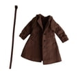 thumbnail image 4 of DOMELAY 1/12 Action Figure Blazer Compact Party Stylish Gift Decor Toy Birthday Coat Coffee, 4 of 8