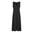 thumbnail image 6 of Hvot&aat Women's Sexy V Neck Wrap Formal Maxi Dresses Elegant Sleeveless High Waist Club Party Evening Prom Dress with Slit, 6 of 6