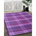 thumbnail image 3 of Ahgly Company Machine Washable Indoor Round Transitional Heliotrope Purple Area Rugs, 4' Round, 3 of 7