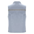 thumbnail image 5 of CHUMUD Reflective Lightweight Zip-Up Vest with Pockets for Outdoor Sports and Activities Sleeveless Windbreaker, 5 of 7