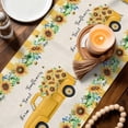 thumbnail image 3 of Spring Sunflowers Table Runner 90 Inches, Summer Botanical Yellow Truck Plaid Bed Runner Dresser Scarves Tabletop for Indoor Outdoor Parties/Ceremony/Banquet, 13" x 90", 3 of 9