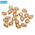 thumbnail image 3 of Unique Bargains 20Pack Teardrop Sew on Rhinestone - 14x10mm Glass Teardrop Crystal Rhinestones in Gold Prong Setting (Champagne), 3 of 7