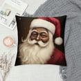 thumbnail image 2 of Nawypu  Merry Christmas Black Santa Claus Girl Throw Pillow Cover  African American Holiday Throw Pillow Case Decorative Cushion Cover Indoor Sofa Couch Xmas Decor, 2 of 5