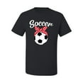 thumbnail image 2 of Wild Bobby, Cute Soccer Mom Ribbon Soccer Ball Gift Sports, Mother's Day, Men Graphic T-Shirt, Black, Small, 2 of 3