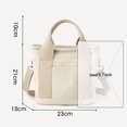 thumbnail image 5 of Women‘s Canvas Tote Bag Canvas Handbag with Multi Inner Pockets Zipper Closure with a Pendant Solid Color, 5 of 5