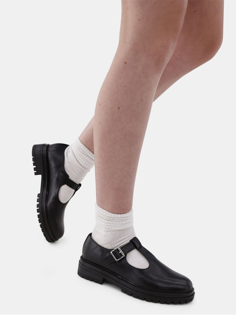 No Boundaries T-Strap Mary Jane Shoes - Chic Style - Walmart.com