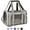Grey, variant on TSA Airline Approved for Small/Medium Cats & Dogs to 15lbs, Soft Sided Collapsible Travel Bag with Adjustable Strap