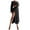Black, variant on LYXSSBYX 2 Piece Outfit for Women Fall Women's Casual Clothing Ladies Long Sleeve Round Neck Top Split Skirt Set Skirt Set