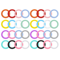 thumbnail image 1 of 32Pcs Silicone Beadable O Rings 65mm Round Silicone Loop with 2 Hole for DIY Keychain Necklace Bracelet Jewelry Making, 1 of 3