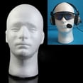 thumbnail image 7 of Meoldis Male Foam Mannequin Head, White Foam Head for Wig Styling, Hat Display, and Makeup Practice, 7 of 7