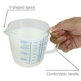 thumbnail image 6 of 500ml/16oz Glass Measuring Cup with Lid, Easy Grip Handle and V-Shaped Spout, Three Measurement Scale(OZ, Cup, ML) , Coffee Milk Frothing Pitcher Latte Maker in Kitchen Restaurant, 6 of 7