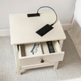 thumbnail image 5 of DecorTech Traditional Rectangular End Table with AC Power and USB Charging Ports, White, 5 of 12