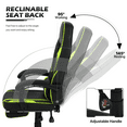 thumbnail image 6 of MoNiBloom Ergonomic Gaming Chair, Faux Leather PC Computer Seat Rolling Caster Wheels with Lumbar Support for Office, Green, 6 of 12