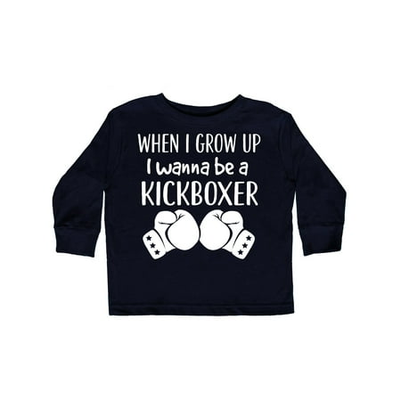 

Inktastic Kickboxing Sports Future Kickboxer Gift Toddler Boy or Toddler Girl Long Sleeve T-Shirt