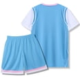 thumbnail image 5 of Little Girl Outfit Sets Unisex Training Sports Team 5 14 Years Girls Spring Clothes,Sky Blue,Size 7 -8 Years, 5 of 5