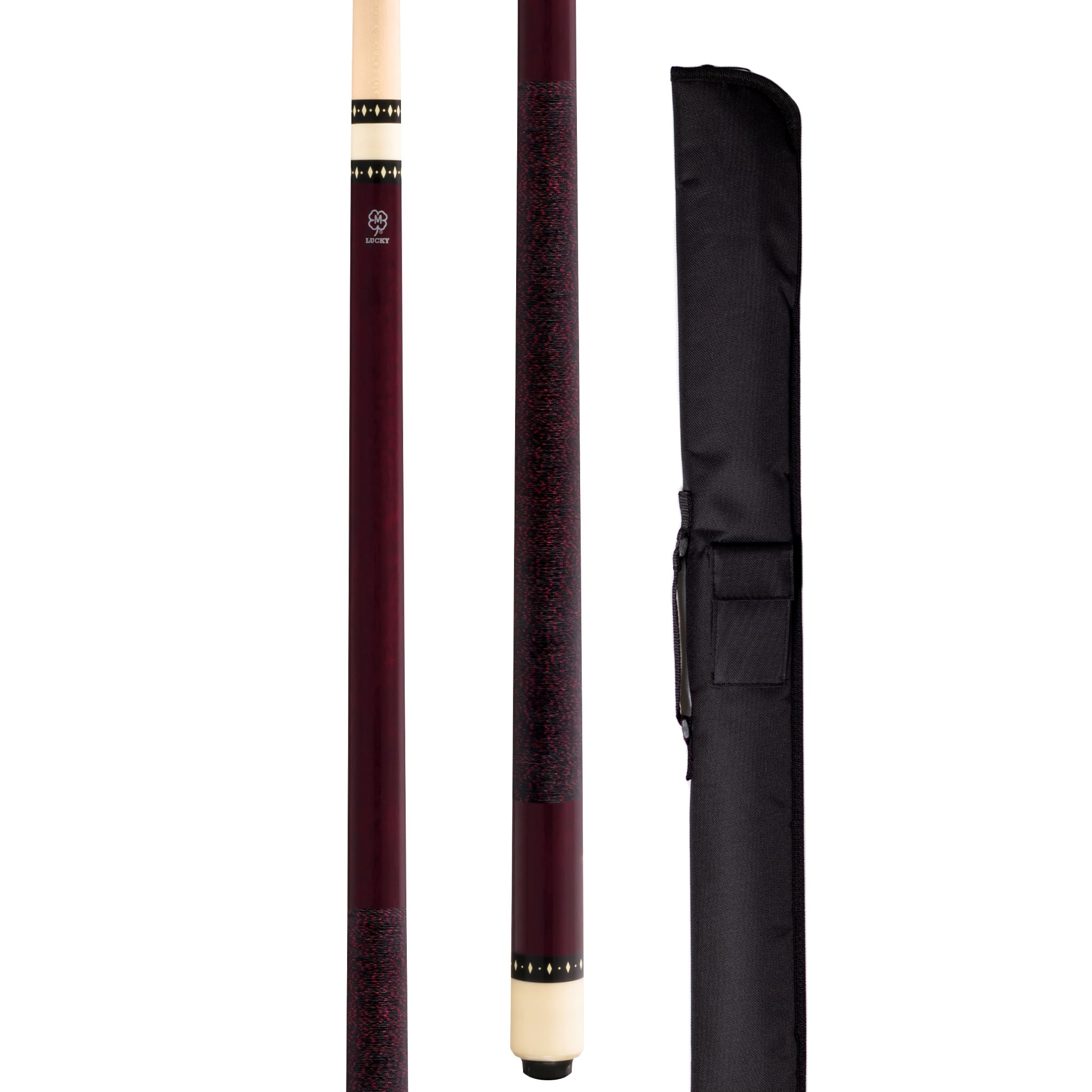 McDermott Lucky L40 Pool Cue With 1x1 Soft Case - 58 Inch, Hardrock Maple, Irish Linen Wrap
