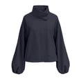 thumbnail image 6 of IUYRTFE Women's Zip Up Hooded Jacket Long Sleeve Casual Lightweight Outerwear Coat, 6 of 6