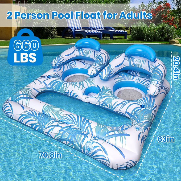 Inflatable Raft Tahiti Lounge Pool Float GVDV Pool Lounger Floats