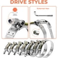 thumbnail image 4 of 14 Pcs 7 Sizes T-Bolt Hose Clamps, 304 Stainless Steel Turbo Intake Intercooler Clamp,Working Range 32-91mm for 1-3" Hose ID, Radiator Hose Clamps Assortment Set, 4 of 5
