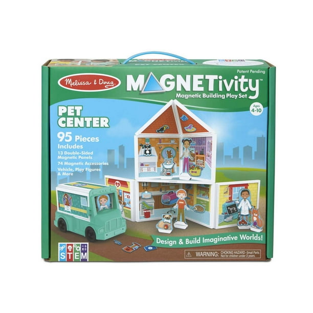 Melissa & Doug Magnetivity Magnetic Food Truck - 64 Piece Building Play Set For Kids