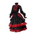 thumbnail image 4 of Figura de acción femenina a escala 1/6, vestido largo, accesorio fotográfico de moda , accesorios de disfraz de muñeca de moda, vestido de noche Negro Rojo, 4 of 8